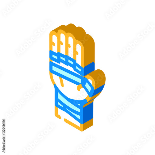 tape rock climbing isometric icon vector illustration