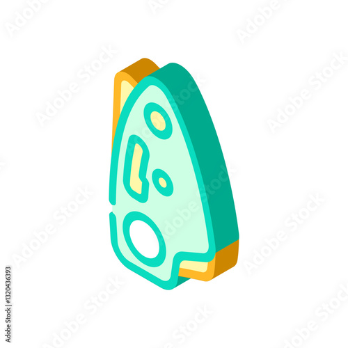 belay device rock climbing isometric icon vector illustration