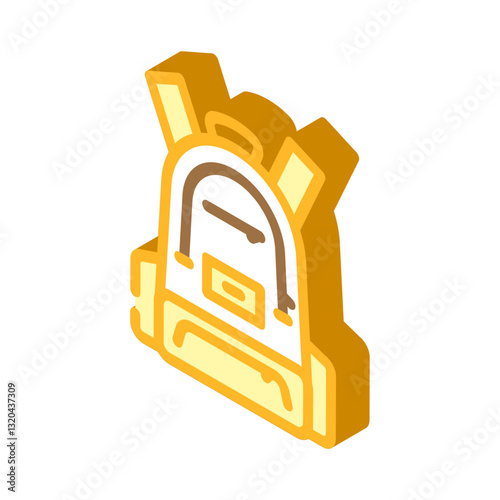 backpack ultralight trekking isometric icon vector illustration