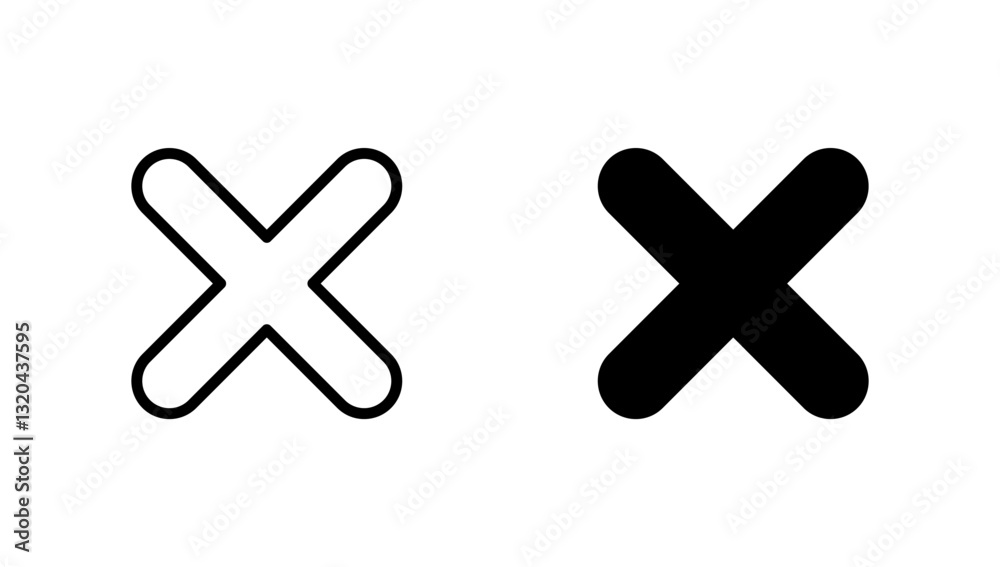 Fototapeta premium Close icon vector. Delete sign and symbol. cross sign