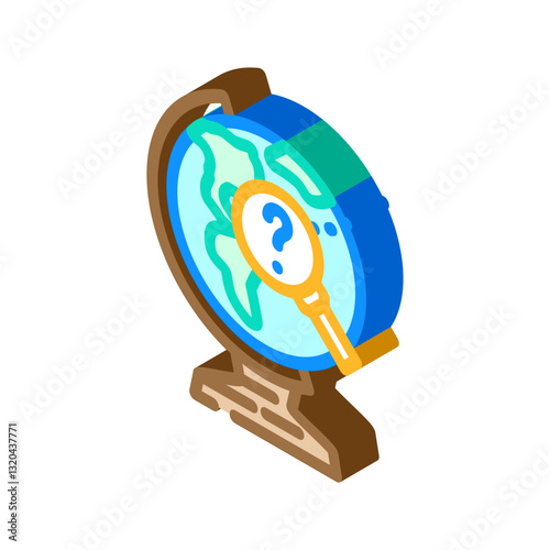 discovery ship geographical discoveries isometric icon vector illustration