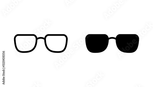 Glasses icon vector. Glasses sign and symbol