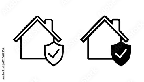 home insurance icon vector. home protection sign and symbol