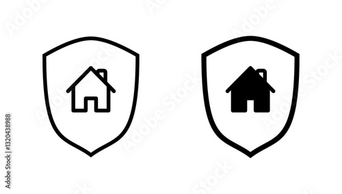 house insurance icon vector. house protection sign and symbol