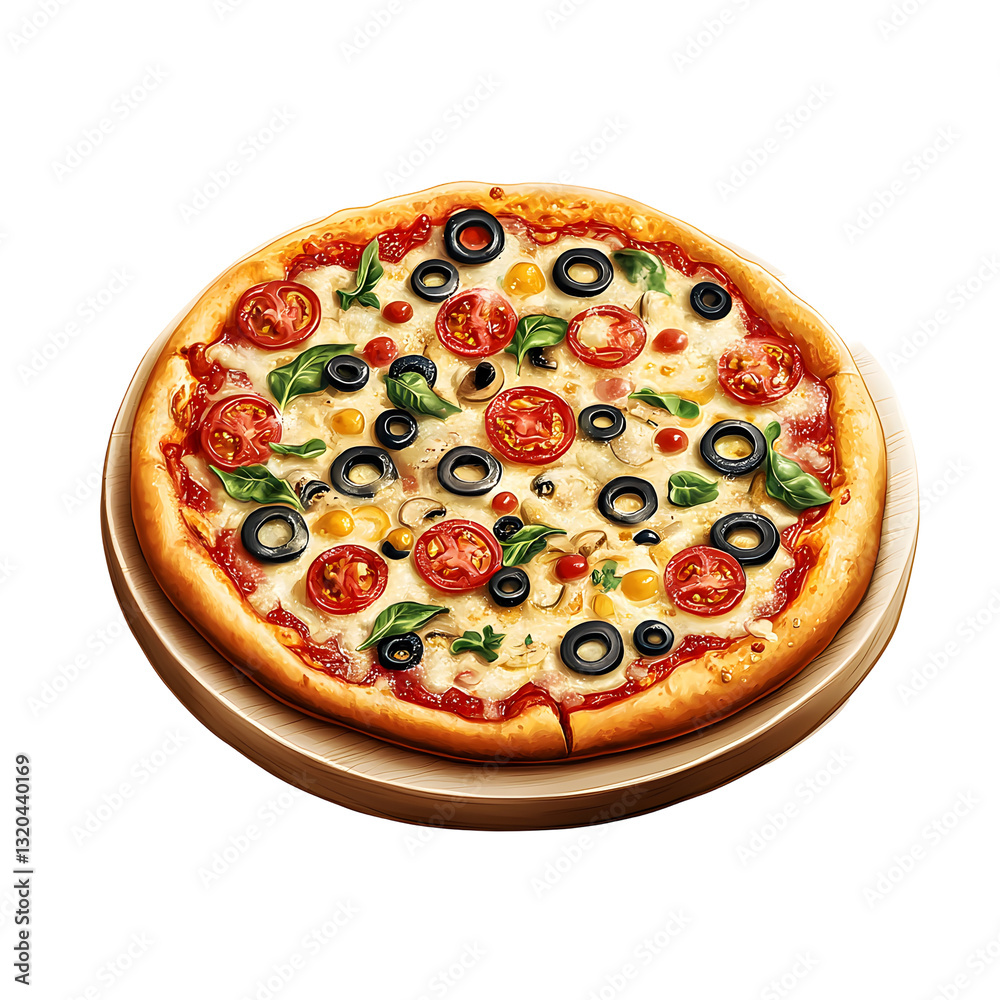 a beautiful pizza