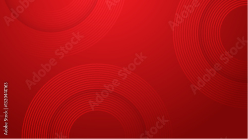 abstract red gradient background with circles vector illustration