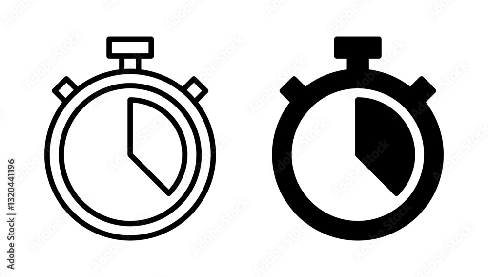 Stopwatch icon vector. Timer sign and symbol. Countdown icon. Period of time Stopwatch icon vector. Timer sign and symbol. Countdown icon. Period of time