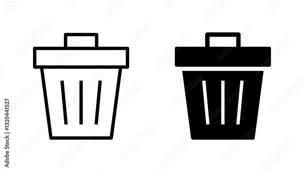 Trash icon vector. trash can icon. delete sign and symbol. Trash icon vector. trash can icon. delete sign and symbol.