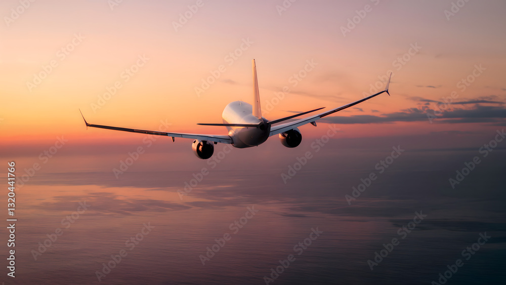 Aircraft Flying At Sunset Aircraft Flying At Sunset