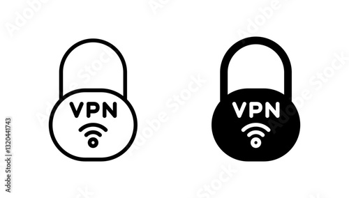 Vpn icon vector. Private network sign and symbol. virtual private network icon.