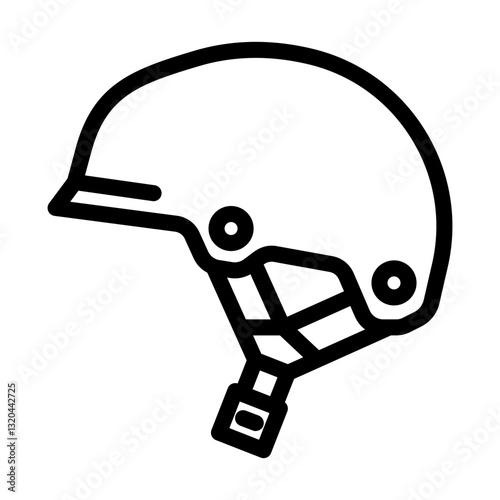 helmet snowboard line icon vector illustration