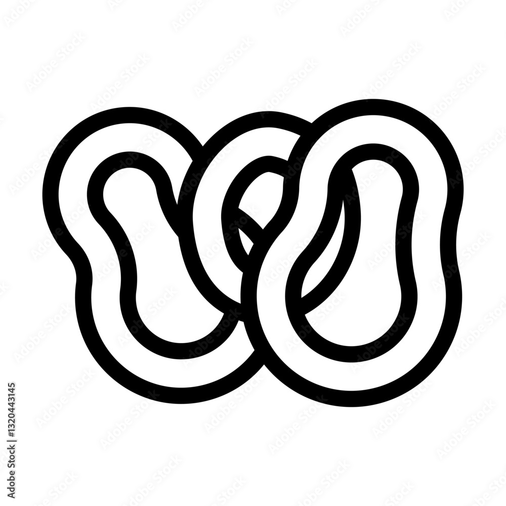 Obraz premium elastic bands orthodontist line icon vector illustration