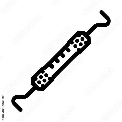 dental scaler orthodontist line icon vector illustration