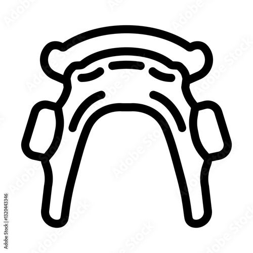 retainer orthodontist line icon vector illustration