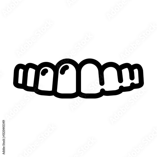 clear aligners orthodontist line icon vector illustration