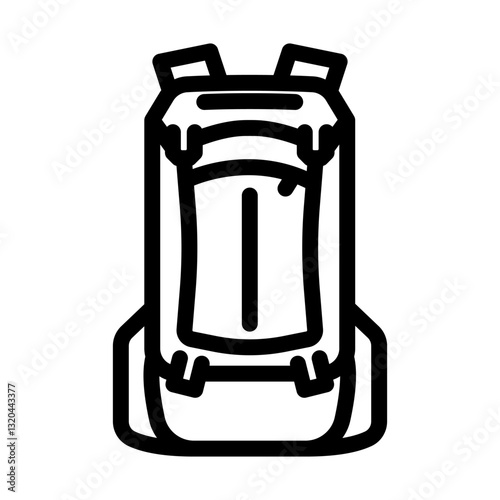 straps hiking backpack line icon vector illustration