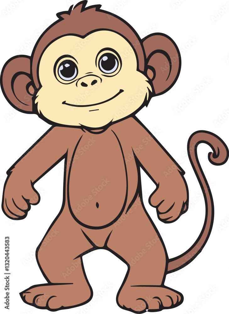 Obraz premium cute colorful monkey 