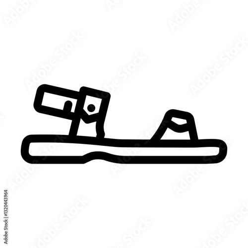 convertible sandals footwear tourism line icon vector illustration