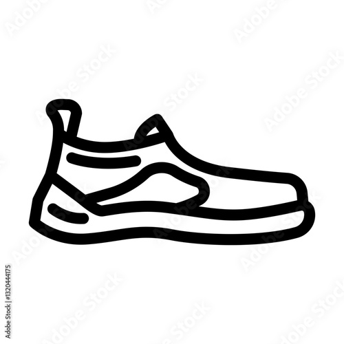 water shoes footwear tourism line icon vector illustration