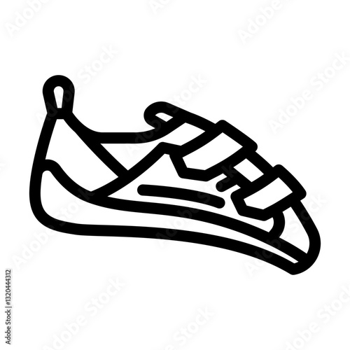 climbing shoes footwear tourism line icon vector illustration
