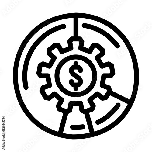 adjustments budget planning line icon vector illustration