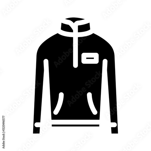 mid layer fleece insulated glyph icon vector illustration