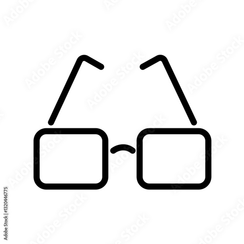 square sunglass vector icon