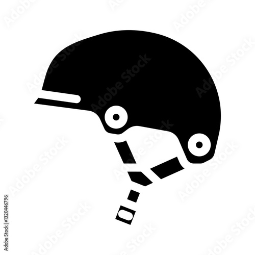 helmet snowboard glyph icon vector illustration