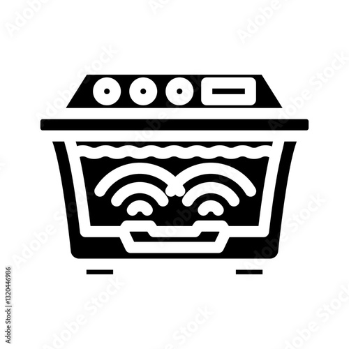 ultrasonic cleaner orthodontist glyph icon vector illustration