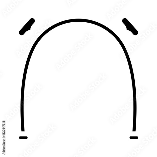 archwire orthodontist glyph icon vector illustration