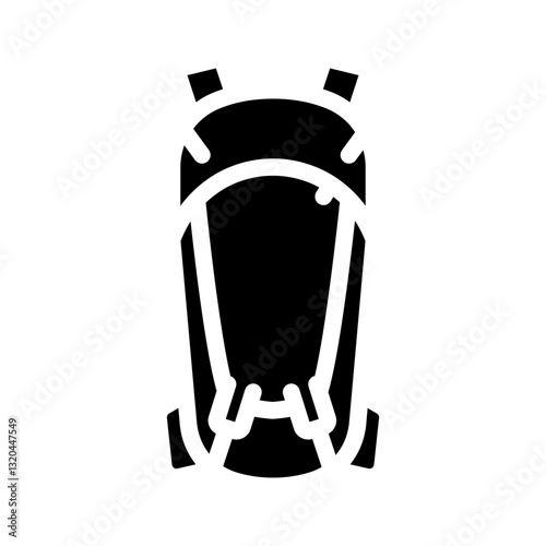 hydration hiking backpack glyph icon vector illustration