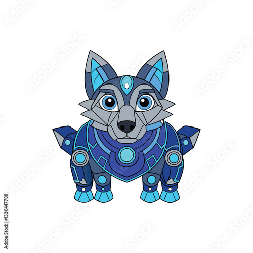 cybernetic-wolf---a-robotic-wolf-with-blue-led-eye.eps