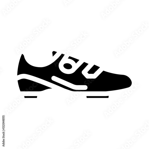 cycling shoes footwear tourism glyph icon vector illustration