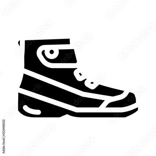 canyoneering shoes footwear tourism glyph icon vector illustration