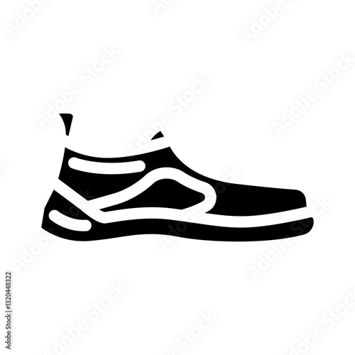 water shoes footwear tourism glyph icon vector illustration