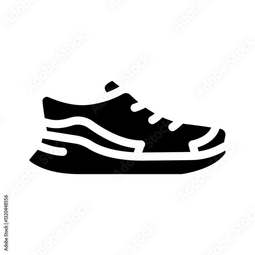 trail running shoes footwear tourism glyph icon vector illustration