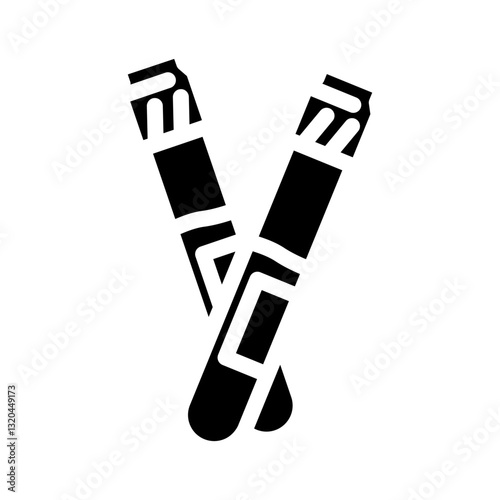 blood test vials cardiology glyph icon vector illustration