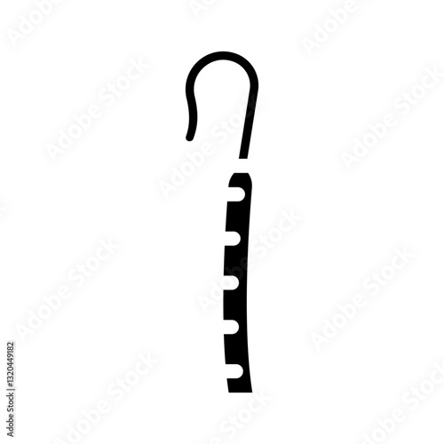 angiography catheter cardiology glyph icon vector illustration