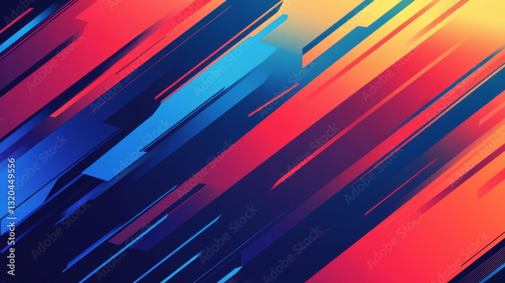 Dynamic abstract background with vibrant diagonal lines in red and blue hues for creative design Dynamic abstract background with vibrant diagonal lines in red and blue hues for creative design