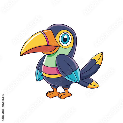 retro-style-toucan vector art illustration.eps