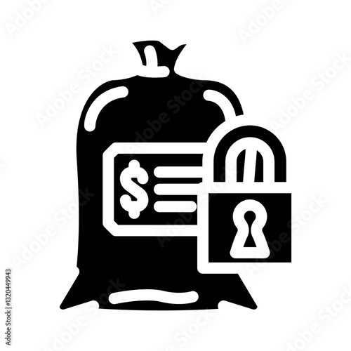 fixed expenses budget planning glyph icon vector illustration