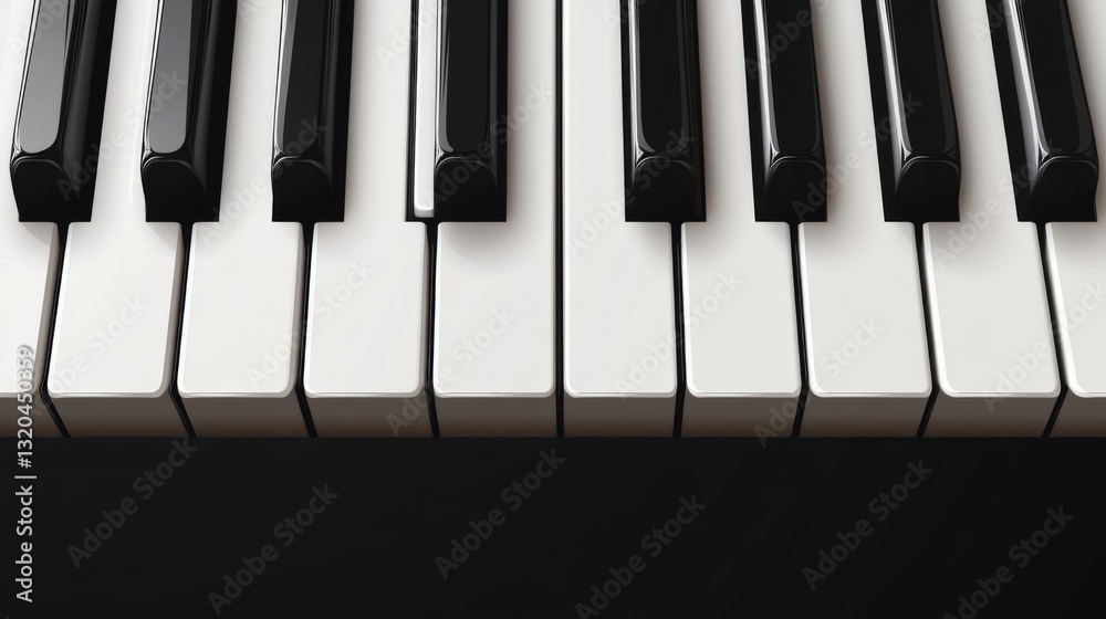 Naklejka premium Close-up of piano keys for music education and instrumental design inspiration