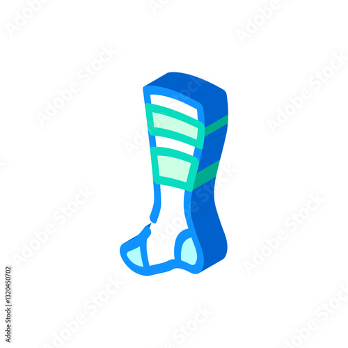 socks snowboard isometric icon vector illustration