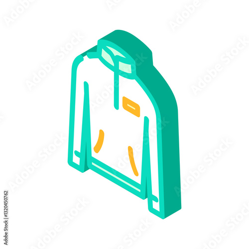 mid layer fleece insulated isometric icon vector illustration