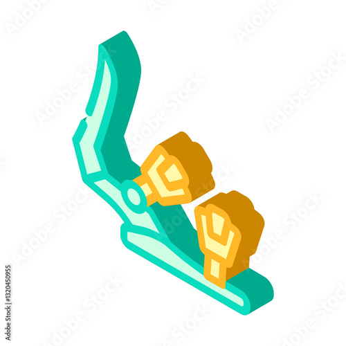 bindings snowboard isometric icon vector illustration