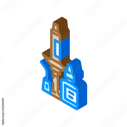 bonding adhesive orthodontist isometric icon vector illustration