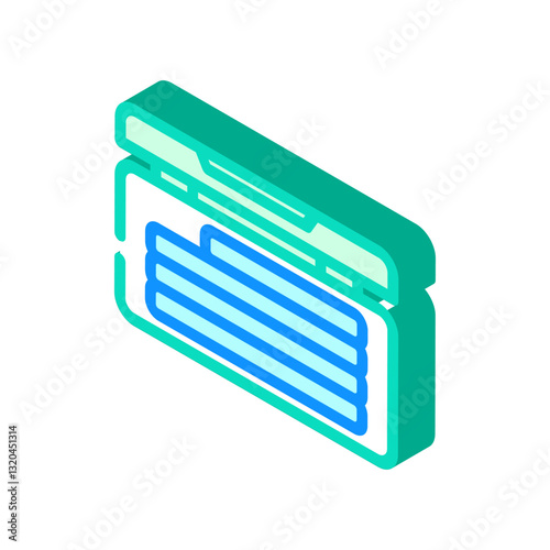 orthodontic wax orthodontist isometric icon vector illustration