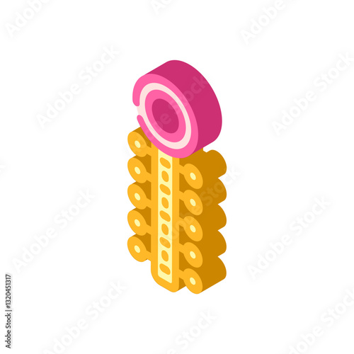 ligature ties orthodontist isometric icon vector illustration