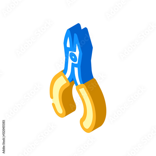 orthodontic pliers orthodontist isometric icon vector illustration