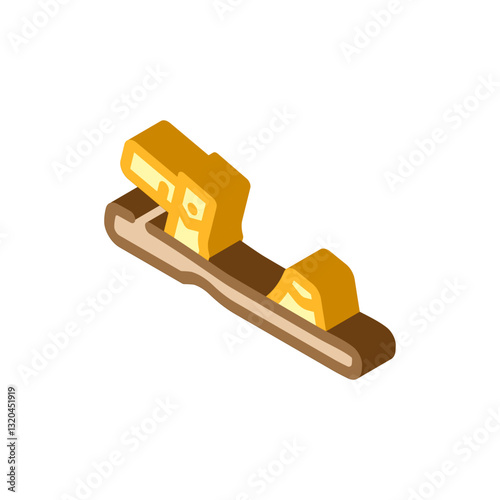 convertible sandals footwear tourism isometric icon vector illustration